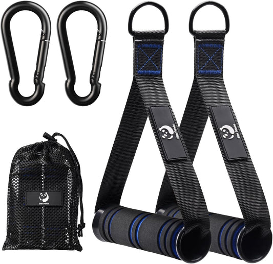 Slim Panda Exercise Handles, Resistance Band Handle, Heavy Duty Handle Attachments for Cable Machine, Pull Down Home Gym for Fitness, Workout, Crossover Tricep Exercise