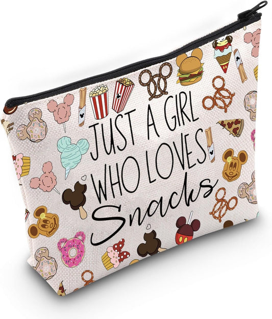 Magical Kingdom Snack Makeup Bag Travel Toiletry Bag Family Trip Snacks Food Lover Gift (Snacks)