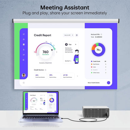 Unidirection HDMI to VGA Cable 1.8M, 1080P 60Hz Non-bidirectional HDMI to VGA Adapter, HDMI Output to VGA Input Converter Cord Male to Male for Computer, Desktop, Laptop, PC, Monitor, Projector, HDTV