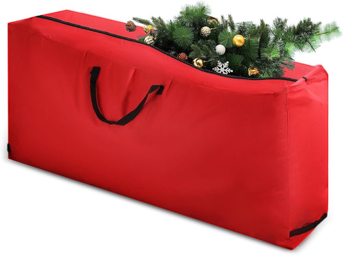 UponPak Christmas Tree Storage Bag | Fits Up to 7.5 ft. Tall Disassembled Tree | Prime Xmas Tree Storage Container | Red