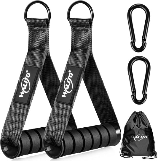 WALITO Exercise Handles, Replacement Cable Machine Attachments for Home Gym Equipment, Pulley System, Pilates, Resistance Bands, Strength Trainer, Heavy Duty Working Out Handles Accessories