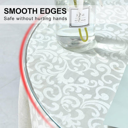 WEKEOT 40 Inch Round Glass Table Top Thick Tempered Glass Round Table Top Glass Dining Table Replacement Pencil Polished Glass Table for Living Room Patio Table Tops