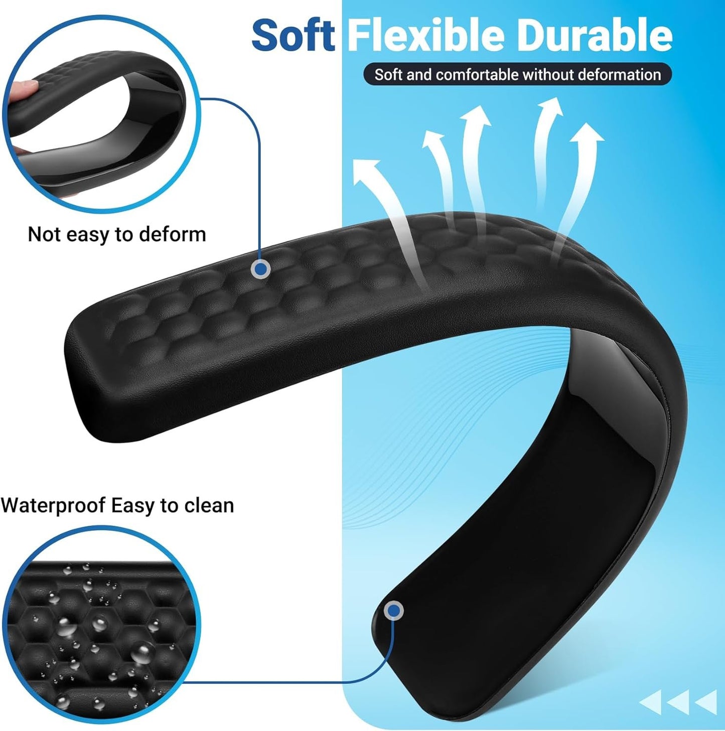 Hcskoss Keyboard Mat Set - Keyboard Wrist Rest Elbow Rest Pad Keyboard Mat Ergonomic Keyboard Mouse Pad with Wrist Support,Soft Memory Foam & Anti-Slip Base & Pain Relief for Office,Computer Gaming