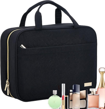 mivceklw Hanging Toiletry Bag, Travel Cosmetic Organizer, Waterproof Makeup Pouch, Large Capacity Storage, Foldable Design, Exquisitely Crafted, 12.6x9.06x4.33in