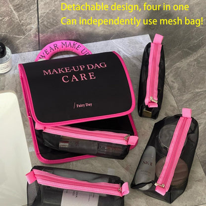 Cosmetic Pouch, Toiletry Bag, Cosmetic Organizer, Makeup Travel Bag, Portable Toiletry Organizer, Waterproof Travel Toiletry Bag, Makeup Travel Storage Solution, 4 in 1 Travel Accessories