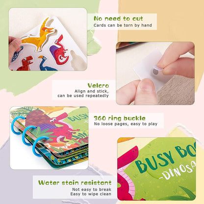 Peeokuo 3 Pack Montessori Busy Book for Toddlers 3+, Kindergarten/Prek/Preschool Learning Activities, Autism Sensory Book, Quiet Activity Book, Educational Toys Learning Materials for Kids Ages 3-5
