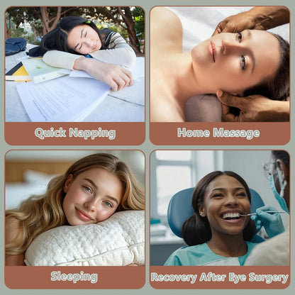BBTEQEKN Face Down Pillow for Sleeping, Foam Pillow After Surgery, Massage Pillow Face Down After Eye Surgery, Ergonomic Pillow for Neck Pain Relief, Grey