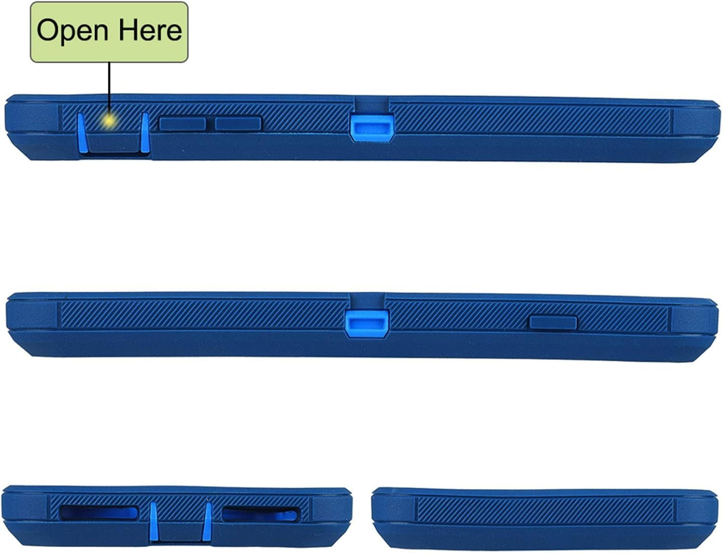 Case for iPhone 7 Plus/8 Plus, Heavy Duty 3 in 1 Built-in Screen Protector Cover Dust-Proof Shockproof Drop-Proof Scratch-Resistant Shell for iPhone 7+/8+, 5.5inch, Navy Blue