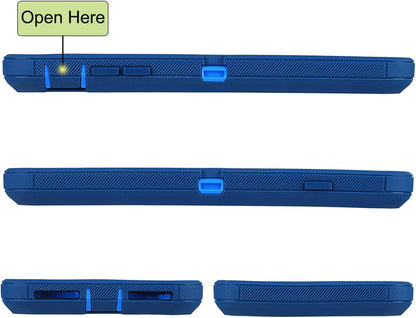 Case for iPhone 7 Plus/8 Plus, Heavy Duty 3 in 1 Built-in Screen Protector Cover Dust-Proof Shockproof Drop-Proof Scratch-Resistant Shell for iPhone 7+/8+, 5.5inch, Navy Blue