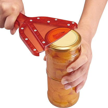Jar Opener for Weak Hand & Seniors with Arthritis,Easy Twist Off Bottle Caps,Patent | Unique Kitchen Gadgets, Christmas Gifts for Elderly/Women/Men(Red)