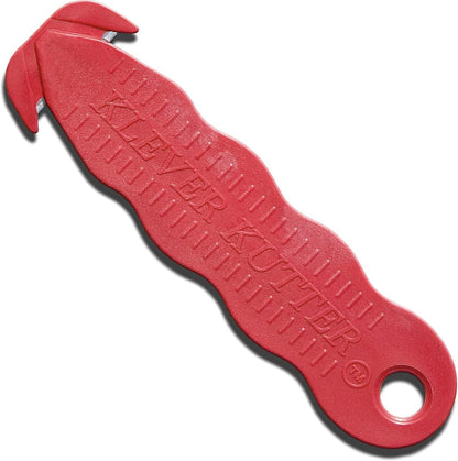 RGNINE 100 Safety Box Cutter Klever Kutter Utility Knife With Carbon Steel Blade - Package Opener Tool Safex Cardboard Value Pack (100, Red) 100 pc