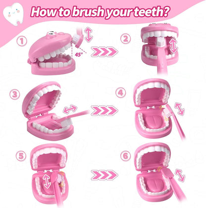 Phobby Durable Doctor Kit for Kids, 27 Pcs Deluxe Pretend Play Medical Kit Toy with Real Stethoscope, Doctor Kit for Toddlers Boys Girls Aged 3 4 5 6 7 8(Pink)