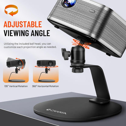 CAHAYA Stable Desktop Projector Stand: Desktop Projector Stand with Ball Head Universal Desktop Stand for Laptop PC Video Projector CY00375-1