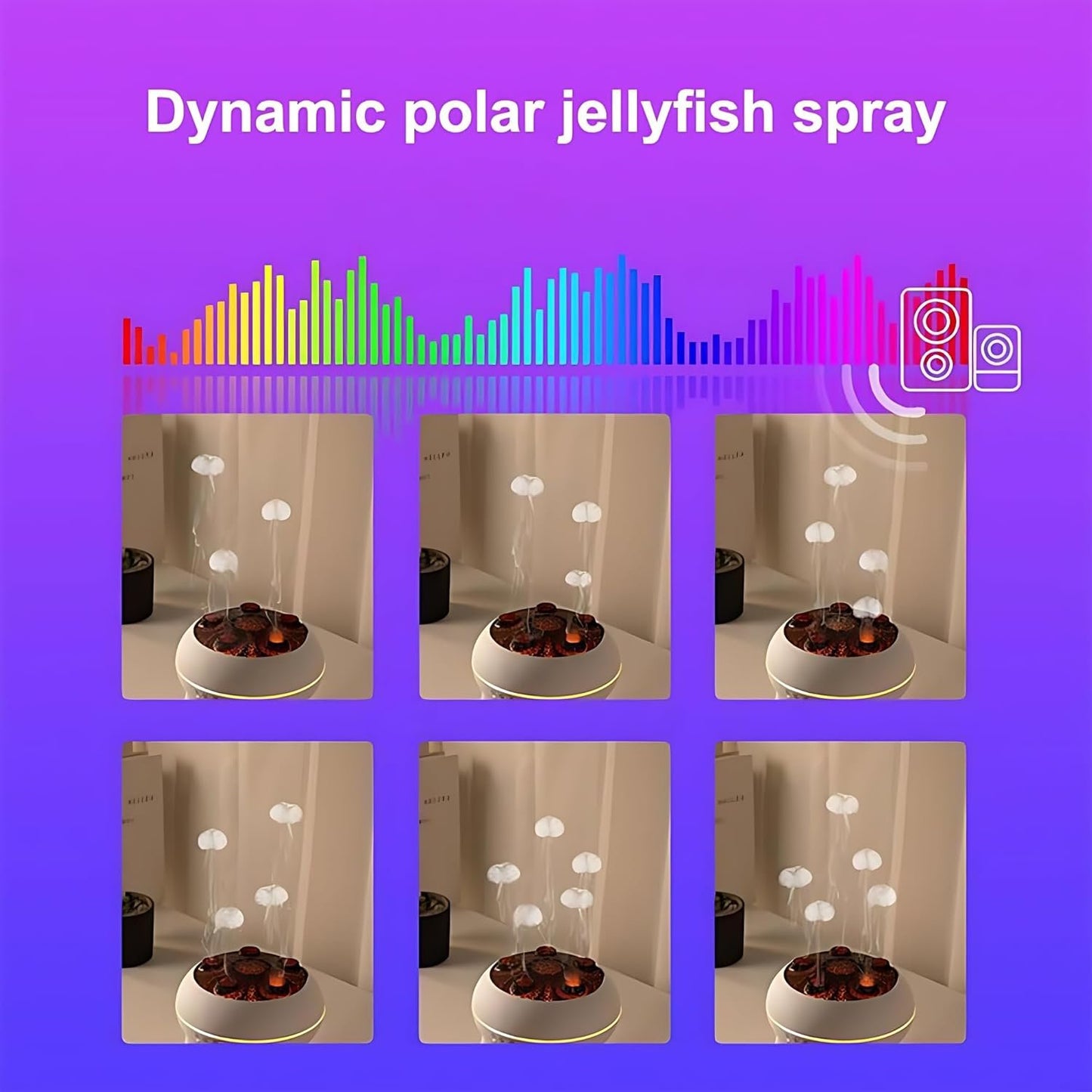 Jellyfish Diffuser, 7 Colors LED Dancing Jellyfish Essential Oil Diffuser with Remote Control, 250ml Jellyfish Mist Flame Aromatherapy Air Humidifier for Home, Bedroom & Office