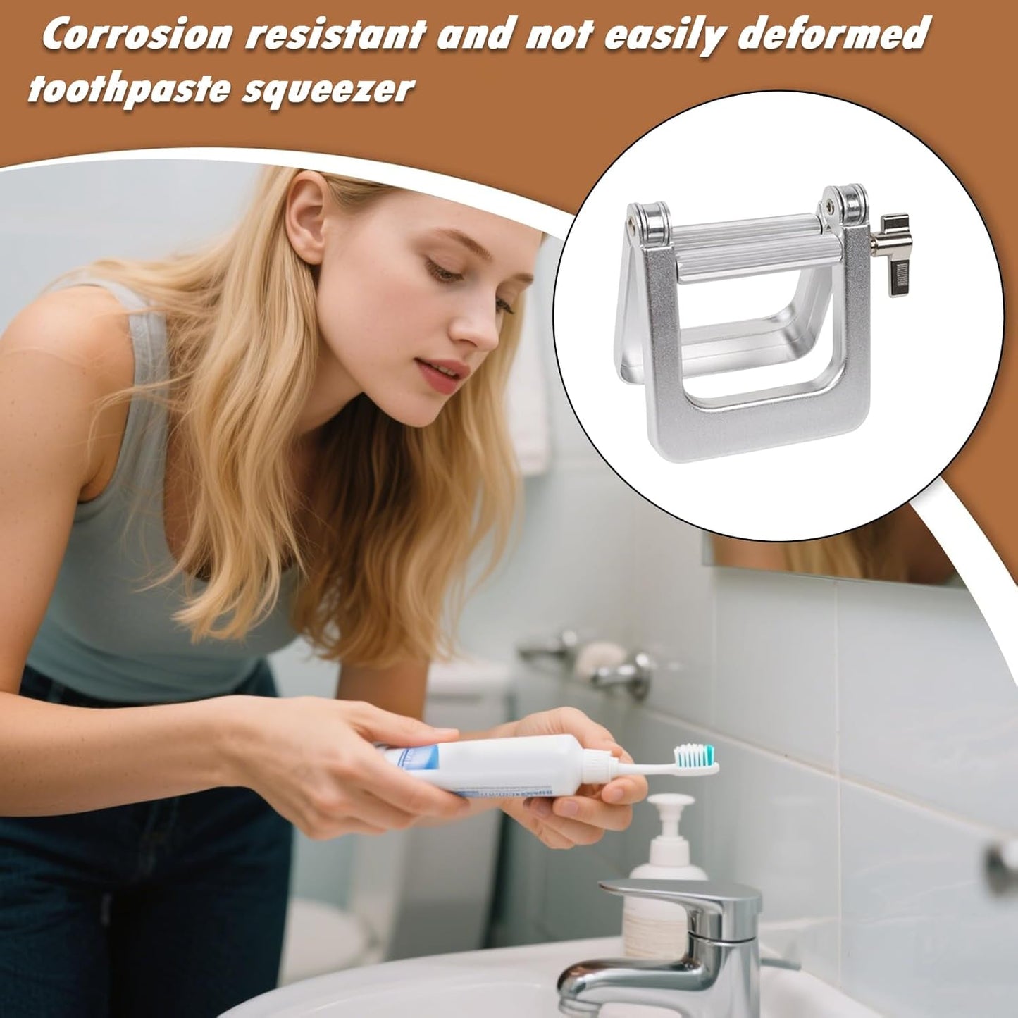 Toothpaste Squeezer,Aluminum Paint Tube Wringer - Space Saving Holder, Multifunctional Squeezing Tool for Hair Dye Ointment Salon Studio Home