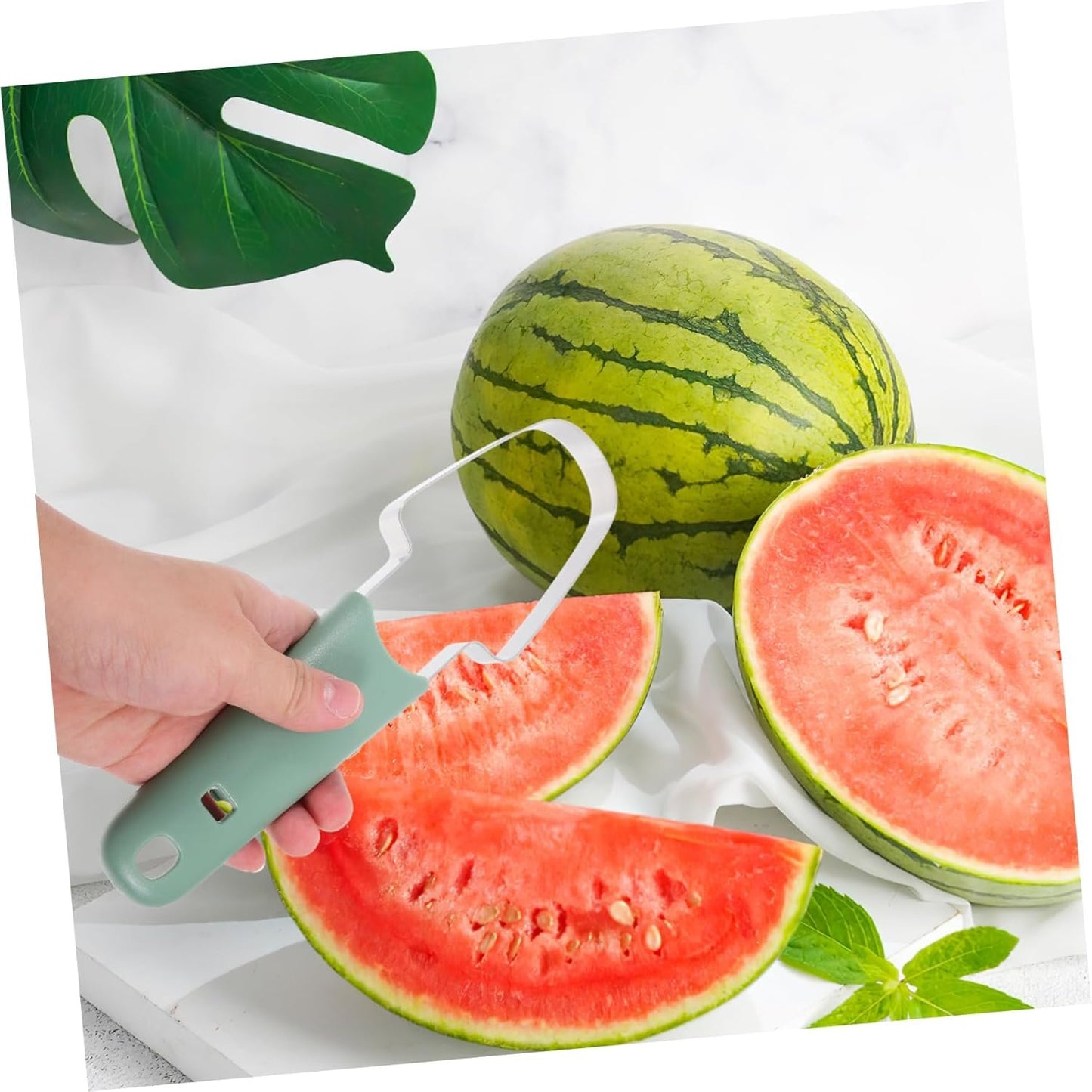ULTECHNOVO 4 Set Di Eleganti Affettatrici Per Anguria Utensili Facili Da Usare Con Forchetta Utensili Per Tagliare La Frutta Gadget Da Cucina in Acciaio Inossidabile Essenziale