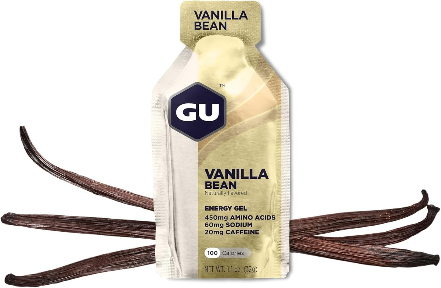 GU ENERGY Original Sports Nutrition Energy Gel, Vanilla Bean, 24-Count & Original Sports Nutrition Energy Gel, Tri Berry, 24-Count