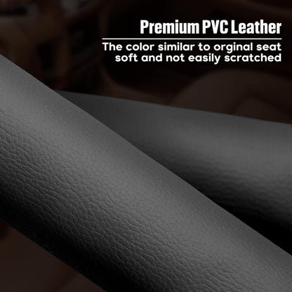 2PCS Leather Car Seat Gap Filler, Car Seat Gap Stopper Anti-Drop Space Slot Reserved Safety Belt Space, Premium Car Gap Filler Pad Car Accessories for Women and Men(Black)
