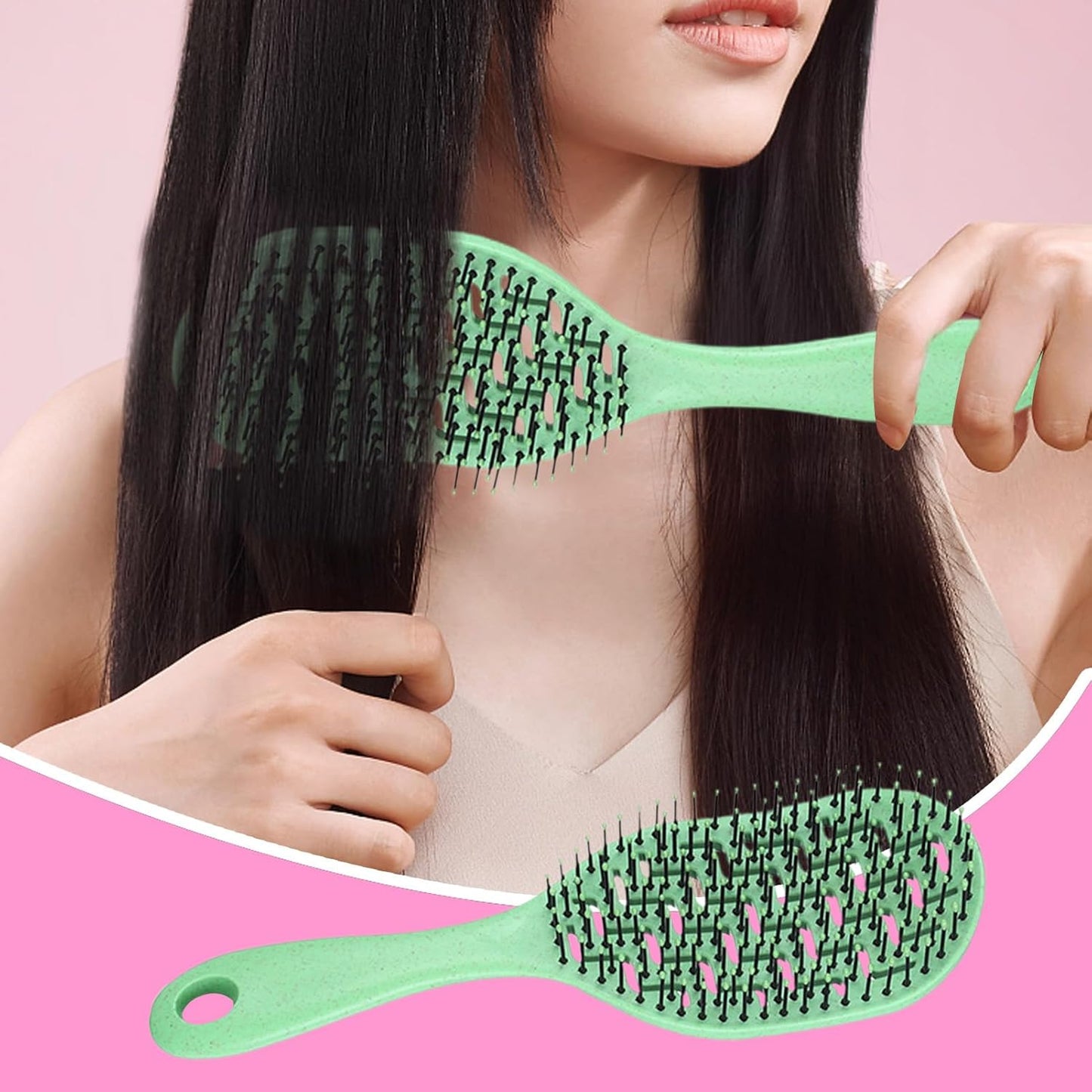 Men's Hair Brush, Paddle Scalp Massage Comb, Hair Cleaning Styling Accessory, Portable Grooming Tool for Hotel Use, Daily Care, College Dorm, Vacation, Travel, 9.4x2.8x1.2 Inches