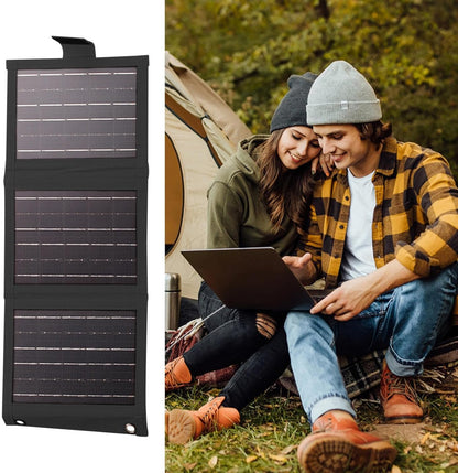 High-Capacity Battery Pack - Foldable Solar Panels Charger | Portable Outdoor Camping Charging Device Portable for Tablets Smartwatches, emrgency powerr Source, High-Capacity Solar Charger for Travel