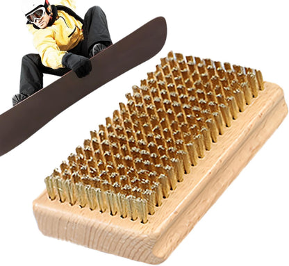 Sci Wax Brush, Hand-Operated Sci Cleaning Kit, Snowboards Wax Scraper Tools, 4,72 x 2,76 x 1,18 pollici Polishing & Sanding for Men and Women, Essential Snowboard Waxing Tool