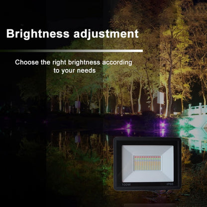 USMCPQVXN Smart Wifi+Ble Led Flood Light Outdoor Waterproof Garden Spotlight Rgb+W+C Colorful Lighting Work with Compatible with Alexa Compatible with Home (220V 100W Rgb W C)/110V 50W/Rgb W C