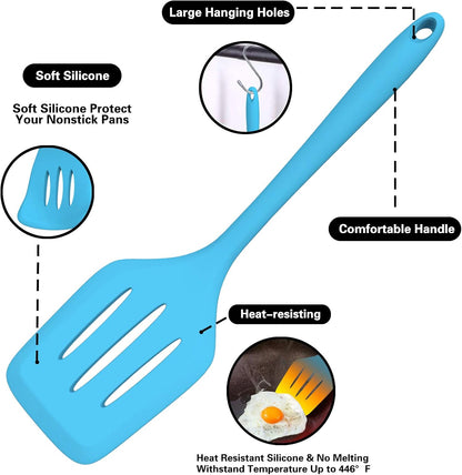 AIKKIL Silicone Cooking Utensil Kitchen Utensil Set, 24 Pcs Non-stick Cooking Utensils Spatula Set with Holder by , Heat Resistant Kitchen Gadgets Tools Set for Cookware(Colorful)