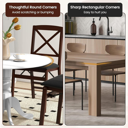 SILKYDRY 39-inch Round Dining Table, Mid Century Modern Kitchen Table with Circle Tabletop & Curved Trestle Legs, Pedestal Dinette for 4, Suitable for Leisure Café Bistro (White)