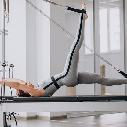 NVAAV 2PCS Pilates Double Loop Straps for Reformer Feet - Fitness and Yoga Equipment - D-Ring Exercise Straps for Gym and Home Workouts