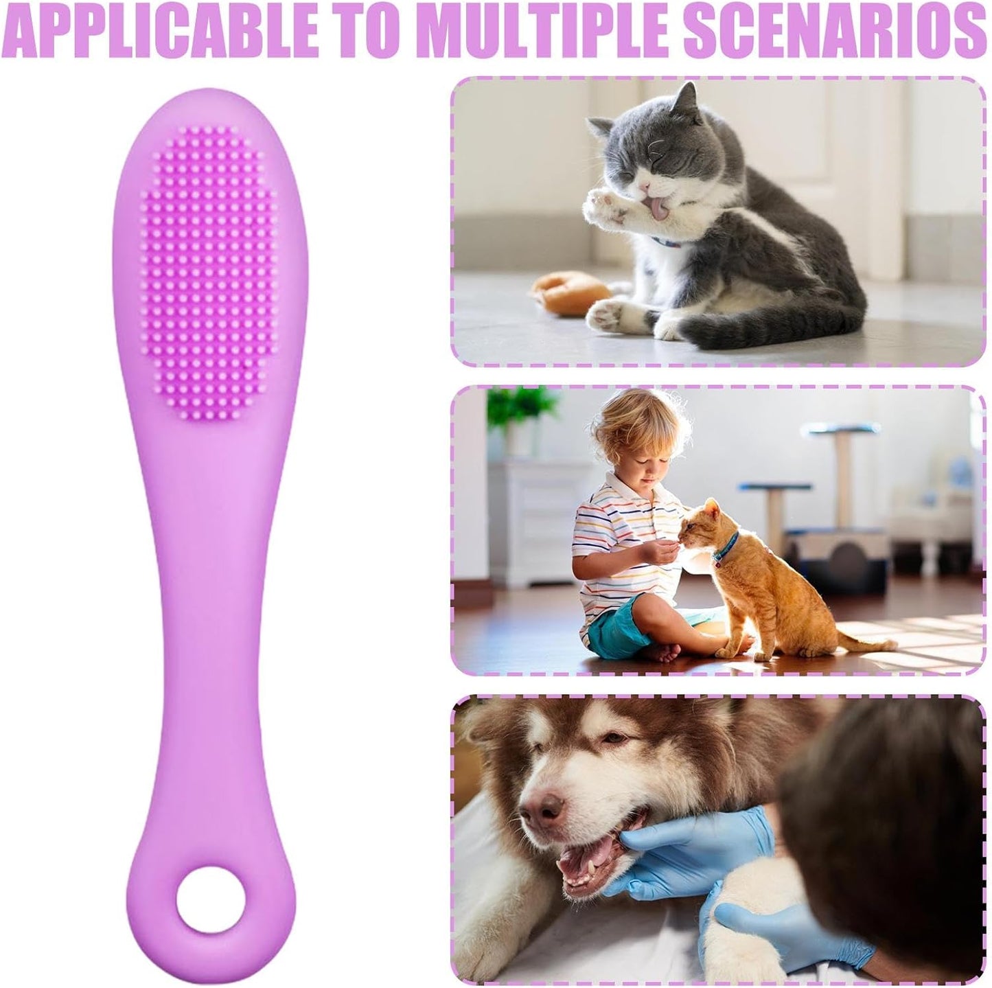 Cat accne Brush - Cat accne Chin trreatment | Silicone Brush for Cats Chin accne & Blackhead Exfoliation | Multifunctional Cleaning Brush for Cats & Pets