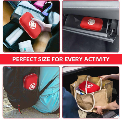 YouNuo Car First Aid Kits, 160pcs Survival Gear Emergency Kit Waterproof Hard Shell Case, Portable Compact First Aid Kit for Home/Car/Travel/Camping/Hiking/Outdoor/Sports/Office/Boat