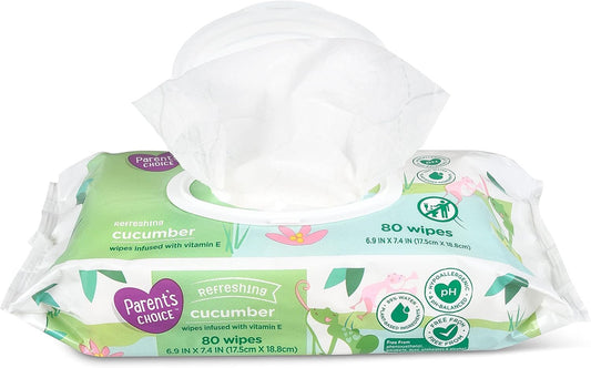 Parent's Choice Baby Wipes Value Pack Cucumber 240 Count