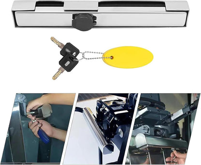Outboard Motor Lock, Adjustable Boat Motor Protection, 11.96in Stainless Steel Engine Tools, Marine Security Device for Beginners, Professionals, Outdoor Safety Accessories