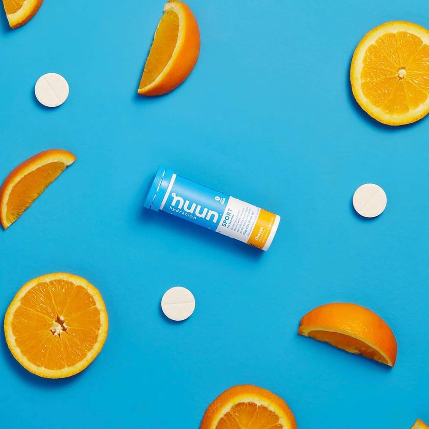 Nuun Sport: Orange Electrolyte Enhanced Drink Tablets (6 Tubes of 10 Tabs) Previously Nuun Active
