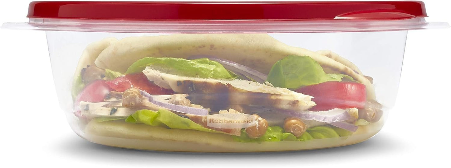 Rubbermaid TakeAlongs Food Storage Container, 5 Cup, Red
