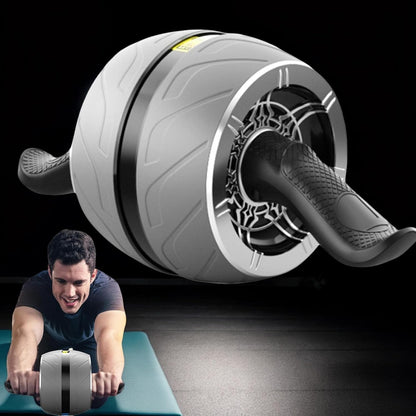 Automatic Rebound Ab Roller, Addominal Workout Trainer Wheel, Compact Fitness Gear, 37 x 16 x 13 cm per Home Gym, Apartment, Dorm, Travel Exercise and Core Strength Conveniently