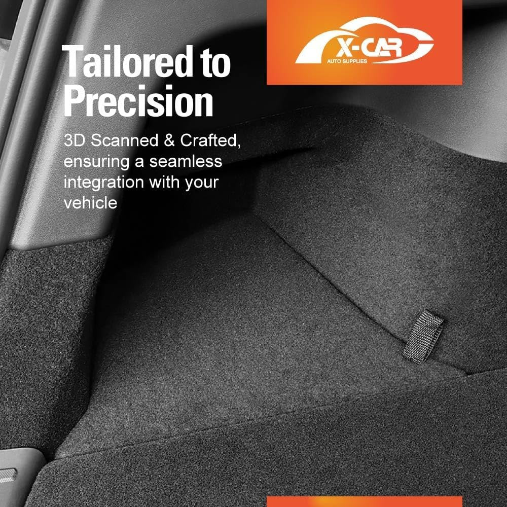 X-CAR Car Rear Trunk Storage Box Trunk Organizer Side Packets Tray Bins Compatible with Tesla Model Y 2022-2025