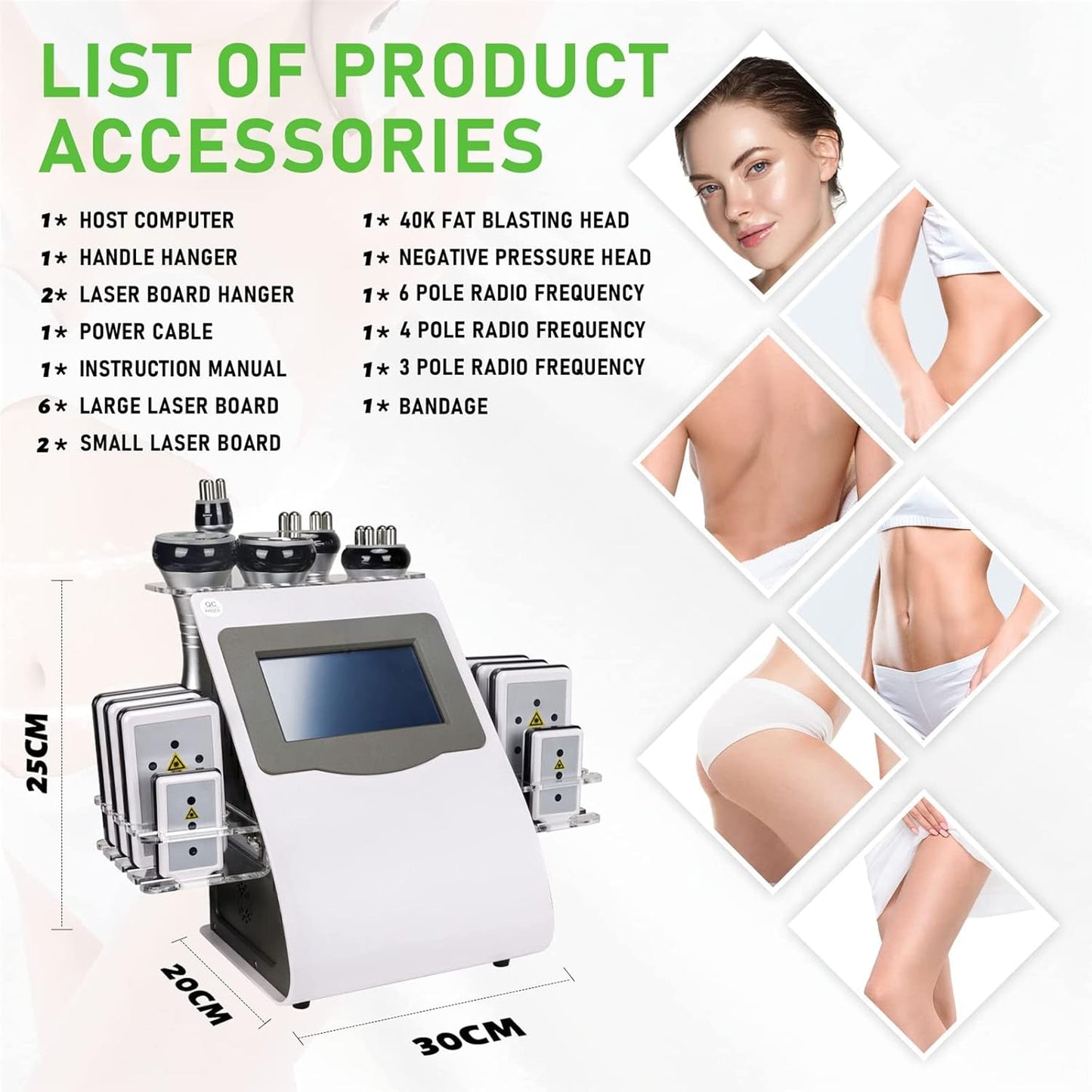 40k Cellulite Removal Machine, 6 in 1 Body Sculpting Machine, Multifunction Skin Care Beauty Machine for Beauty Salon, Spa, Home Use