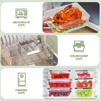 44 Pcs Food Storage Containers with Lids Airtight (22 Containers&22 Lids), Plastic Food Containers for Pantry&Kitchen Storage, BPA-Free, Leak Proof,Microwave and Dishwasher Safe, Includes Labels&Pen