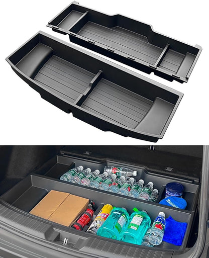 QXZcar Trunk Organizer Tray for 2023-2026 Honda CR-V, Waterproof Insert Cargo Rear Hatch Hidden Storage Box fits Honda CRV EX EX-L LX Accessories 2023 2024 2025