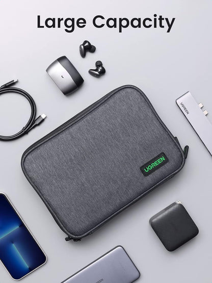 UGREEN Cable Organizer, Travel Bag Compatible with iPad Mini 5 4, Smartphone, Power Bank, Hard Disk, etc.