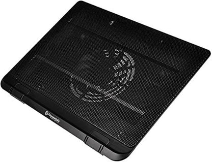 Thermaltake Massive A23 Steel Mesh Panel Single 120mm Fan 10"-16" Laptop Notebook Cooling Pad CL-N013-PL12BL-A, Black