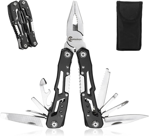 Multitool Pliers 13 in 1, Stainless Steel Multi Tool Pliers Pocket Knife with Safety Lock for Camping Survival Hiking DIY Gifts for Men