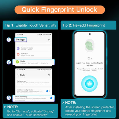 JETech Screen Protector for Samsung Galaxy A54 5G 6.4-Inch, 9H Tempered Glass Film, Anti-Scratch, HD Clear, 3-Pack
