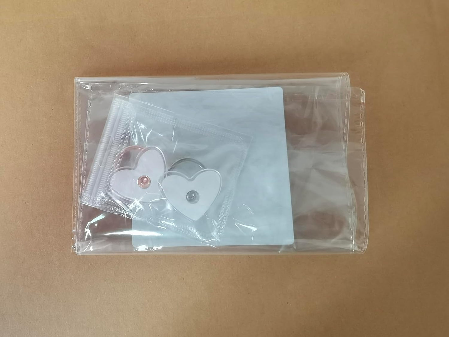 Transparent Clear Phone Ring Grips Holder Kickstand, 2 Pcs 360 Degree Rotation Heart with Diamond Phone Finger Holde, Finger Ring Stand for Cell Phone Tablet Case Accessories