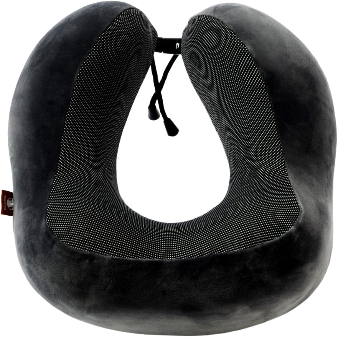 Makimoo Memory Foam Travel Pillow, Neck Pillow with 360-Degree Head Support, Comfortable and Lightweight, Ideal for Sleeping on Airplane, Car, Train, Bus and Home Use, Comes with Storage Bag (Grey)