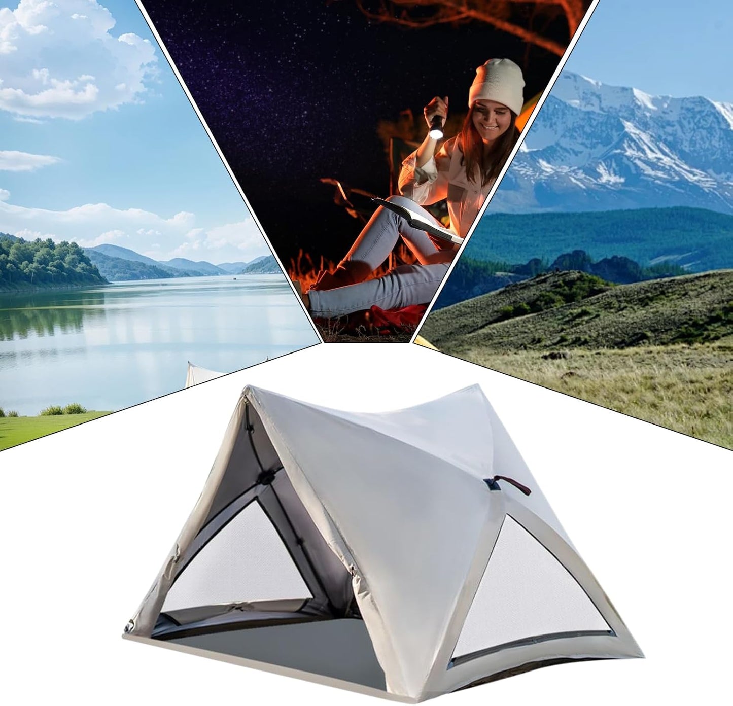 Tents For Camping, Waterproof Beach Tent, Foldable Shelter For 3-4 Person Use, Family Pop-Up Tent, Automatic Setup Outdoor Gear, Portable Travel Equipment, Hiking Camping Essentials For Adventure