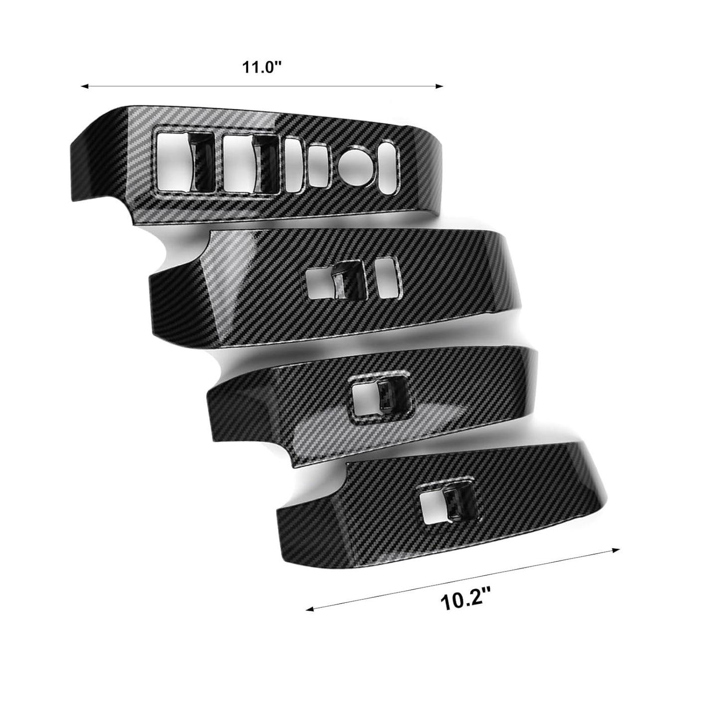 Thenice Compatible with Honda Civic Accessories Window Control Panel Door Armrest Cover Trims Interior Accessory for Civic 2022 2023 2024 2025 (Carbon Fiber Print)