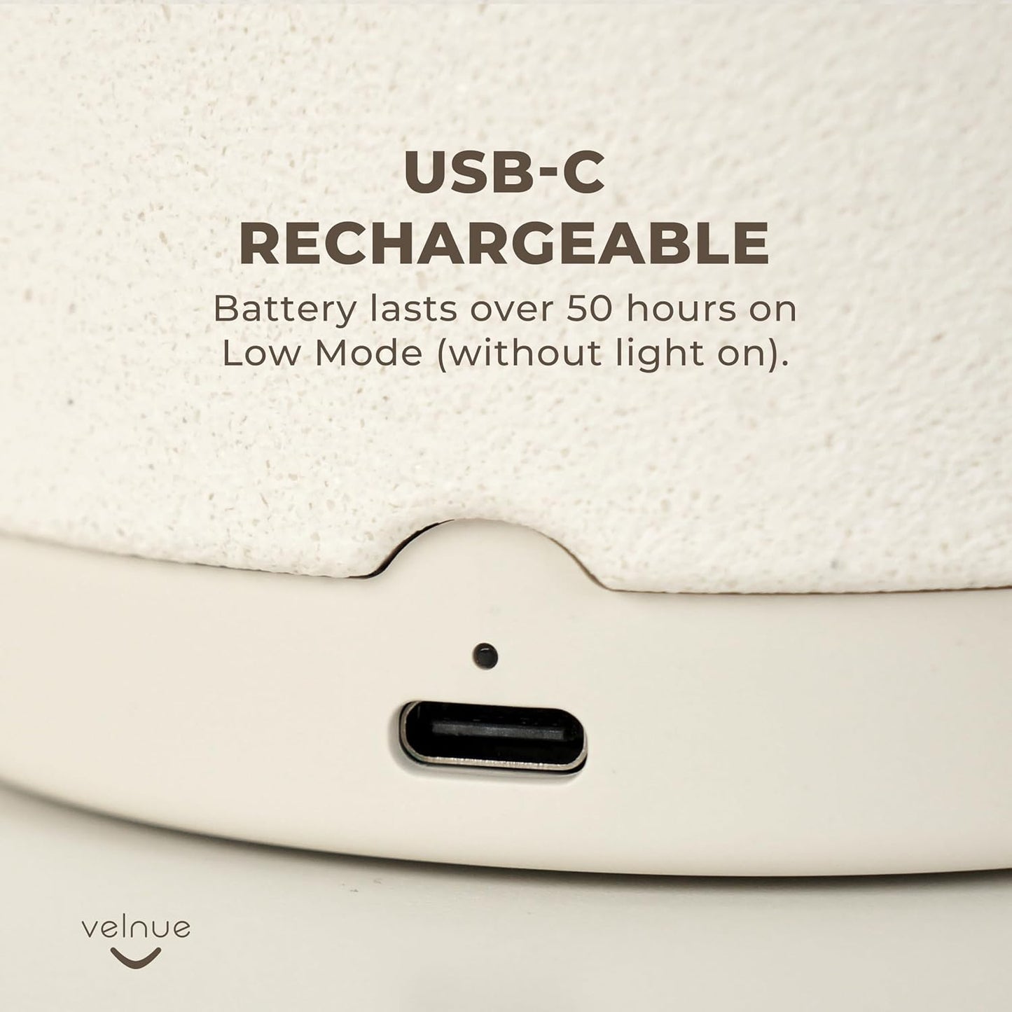Waterless Nebulizing Essential Oil Diffuser - Battery Operated & Portable | Cordless Diffuser for Large Room Aromatherapy | Wireless Nebulizer & USB Rechargeable | Model: Cove (Ceramic Cream)
