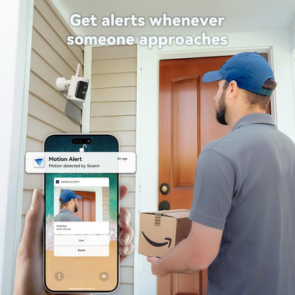Swann AllSecure4K Wireless Security Cameras 2 Packs, Hub with 64GB microSD Storage